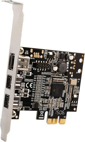 Low Profile PCI-Express Firewire Card with Two 1394b Ports and One 1394a Port (2B1A), TI Chipset, Extra Regular Bracket SD-PEX30009 in Saudi Arabia