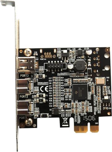 Low Profile PCI-Express Firewire Card with Two 1394b Ports and One 1394a Port (2B1A), TI Chipset, Extra Regular Bracket SD-PEX30009 in Saudi Arabia