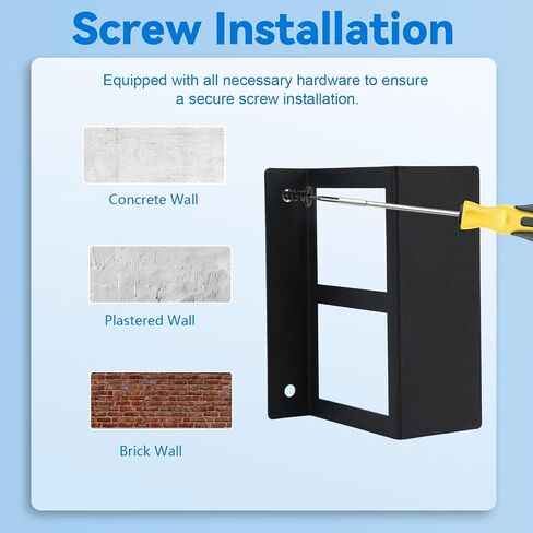 حامل كمبيوتر محمول تحت المكتب، منظم أدراج أجهزة الكمبيوتر المحمول، جدار موسع وحامل رف تحت المكتب لأجهزة MacBook اللوحية ولوحات المفاتيح وأجهزة الكمبيوتر بسمك يصل إلى 6.5 سم/2.56 بوصة (أسود) in Saudi Arabia