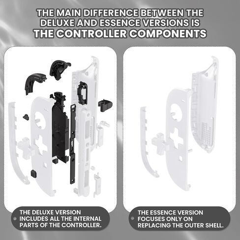 غلاف بديل eXtremeRate DIY (إصدار D-Pad) مع أزرار لجهاز Joycon 2، غطاء حماية مخصص + شرائط زخرفية + ABXY Dpad لوحدة تحكم Nintendo Switch 2 - إصدار Essence - أسود in Saudi Arabia