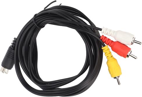 SUNGOOYUE Mini DIN 9 Pin to 3 Cable, PVC Sound Video Composite Cord for TV and AV Receiver 5.9ft in Saudi Arabia