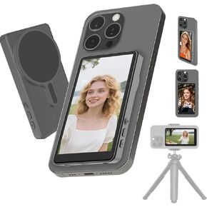 شاشة مراقبة سيلفي Vlog، مرآة مغناطيسية لاسلكية للشاشة لهواتف iPhone وAndroid، شاشة كاميرا خلفية 4K/1080p مع جهاز تحكم عن بعد بلوتوث للبث المباشر/TikTok ويوتيوب in Saudi Arabia