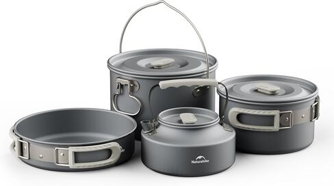 Naturehike Camping Cookware Set Mess Kit for Backpacking Gear, Camp Cooking Set, Camping Pots and Pans Set for Outdoor Backpacking Camping Hiking Picnic in Saudi Arabia
