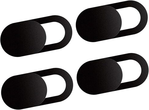 (4 PCS) Webcam Cover Slide, Ultra Thin Camera Cover Slide for Camera Privacy Cover Slide for Laptop/Cell Phone/iPad/PC/Tablet, Great for Protect Your Privacy and Security - Black in Saudi Arabia