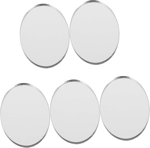 5pcs Portable Makeup Mirror Decal Phone Case Stick Vanity Mirror for Travel Compact Acrylic Sticker for Smartphone Back in Saudi Arabia