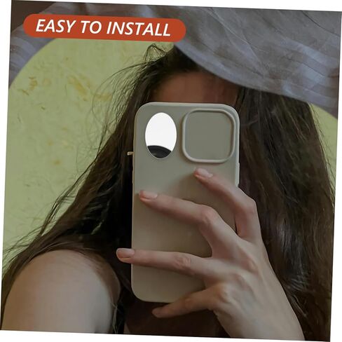 5pcs Portable Makeup Mirror Decal Phone Case Stick Vanity Mirror for Travel Compact Acrylic Sticker for Smartphone Back in Saudi Arabia