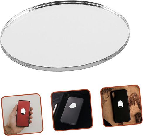 5pcs Portable Makeup Mirror Decal Phone Case Stick Vanity Mirror for Travel Compact Acrylic Sticker for Smartphone Back in Saudi Arabia