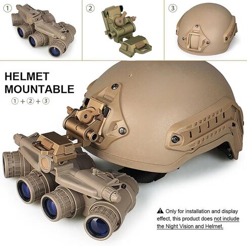 NVG Mount Night Vision Goggles Metal Helmet Mount for L4G24 PVS15/PVS18، محول خوذة ألومنيوم معدني قابل للتعديل من وحيد القرن (أسمر) in Kuwait