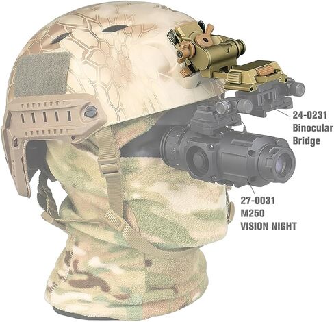 NVG Mount Night Vision Goggles Metal Helmet Mount for L4G24 PVS15/PVS18، محول خوذة ألومنيوم معدني قابل للتعديل من وحيد القرن (أسمر) in Kuwait
