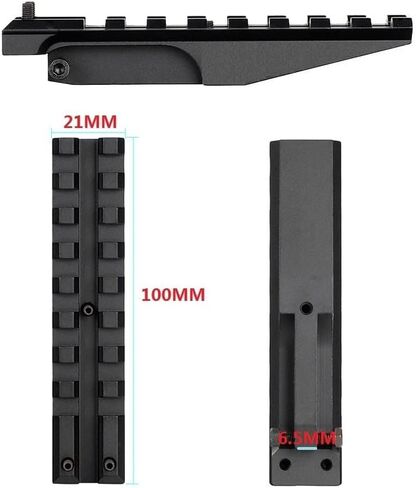 قاعدة نطاق السكك الحديدية للرؤية الخلفية من وينفري، قاعدة نطاق قياسية 1913 Picatinny للبصريات ذات النقطة الحمراء المنخفضة in Kuwait