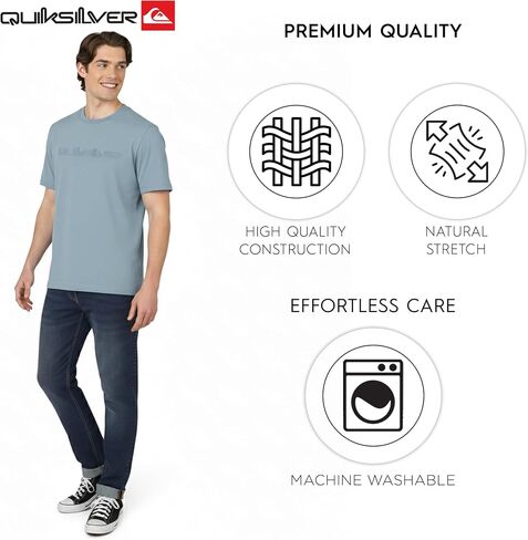 Quiksilver Men's Soft Cotton Premium Tee Short Sleeve T-Shirt in Saudi Arabia