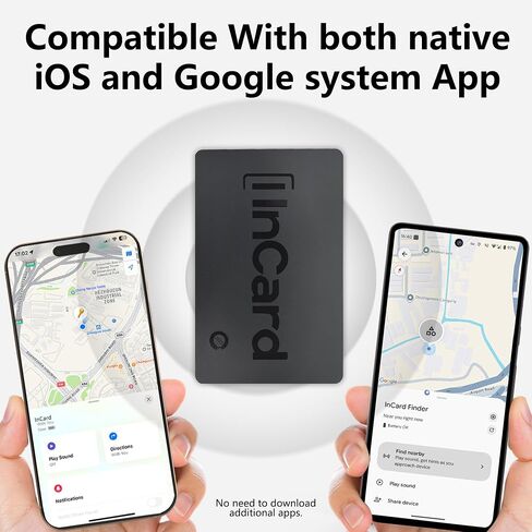 Wallet Tracker (Both iOS and Android) IP68 Bluetooth Smart Finder Card GPS Tracker for Bags Passport Works with Apple Find My (Apple MFi Certified) & Google Find My Device - Over 5 Year Battery Life in Saudi Arabia