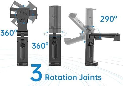 Universal Airplane Tablet Holder Mount, Travel Stand, Handsfree Travel with Multi-Directional 360 °Rotation for Flying, Desk, Study (3.15-12.4in) in Kuwait