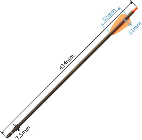 مسامير القوس والنشاب 15 بوصة سهام الرماية الكربونية مع سهام القمر للصيد سهام الرماية (12 قطعة) in Kuwait