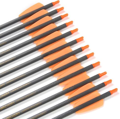 مسامير القوس والنشاب 15 بوصة سهام الرماية الكربونية مع سهام القمر للصيد سهام الرماية (12 قطعة) in Kuwait