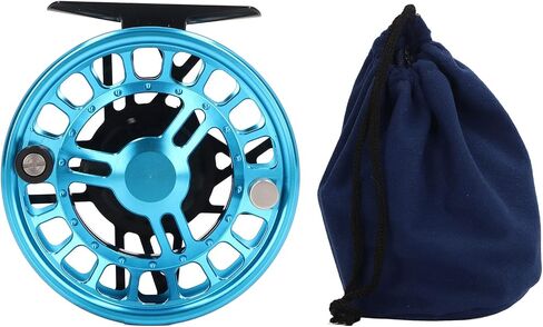 Fly Fishing Reel Aluminum Alloy Light Release Button Blue 5/6 for Fishing in Saudi Arabia