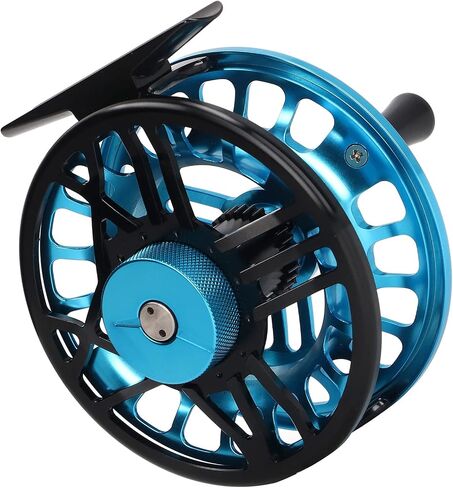 Fly Fishing Reel Aluminum Alloy Light Release Button Blue 5/6 for Fishing in Saudi Arabia