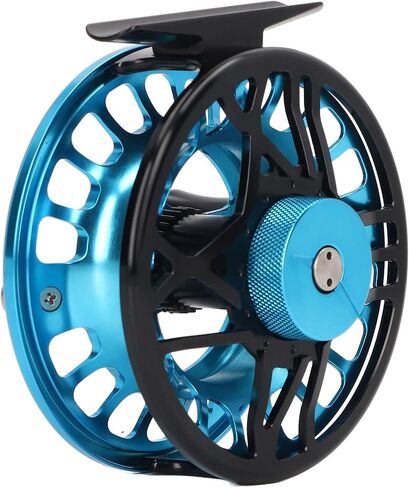 Fly Fishing Reel Aluminum Alloy Light Release Button Blue 5/6 for Fishing in Saudi Arabia