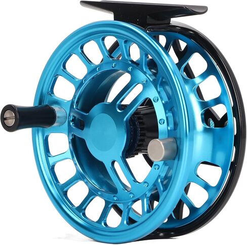 Fly Fishing Reel Aluminum Alloy Light Release Button Blue 5/6 for Fishing in Saudi Arabia