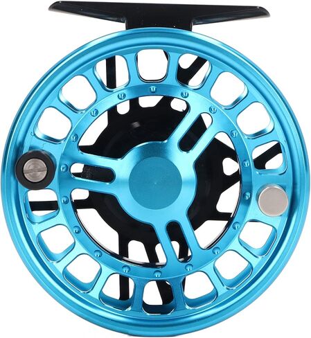 Fly Fishing Reel Aluminum Alloy Light Release Button Blue 5/6 for Fishing in Saudi Arabia