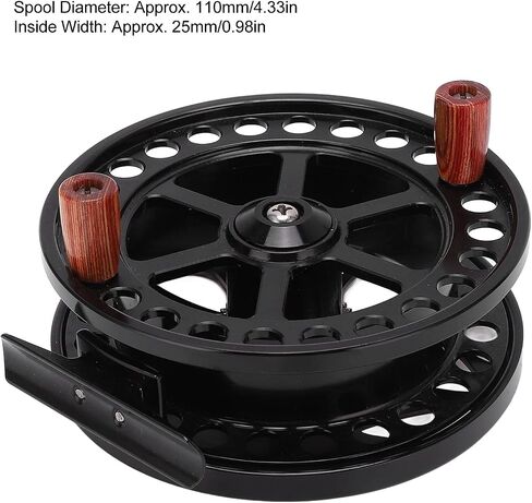 بكرة صيد السمك من سبائك الألومنيوم باللون الأسود ذات سعة كبيرة لسهولة التحكم لعشاق الصيد in Saudi Arabia