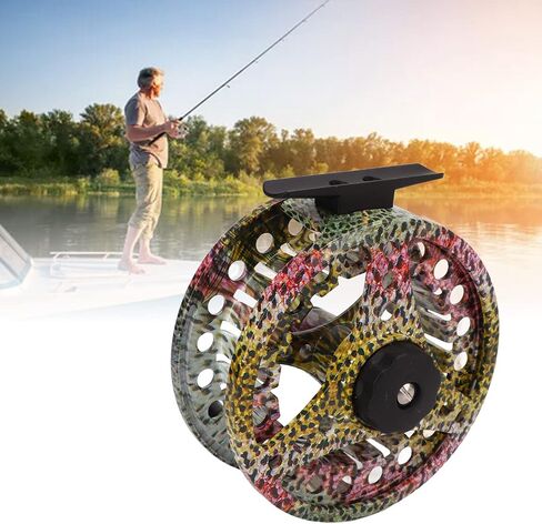 7/8 Fish Skin Pattern Fly Fishing Reel Aluminum Alloy Left Right Hand Practice Fly Reel for Freshwater Saltwater in Saudi Arabia
