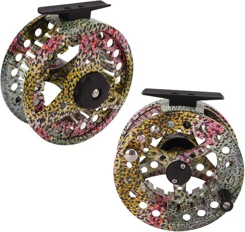 7/8 Fish Skin Pattern Fly Fishing Reel Aluminum Alloy Left Right Hand Practice Fly Reel for Freshwater Saltwater in Saudi Arabia