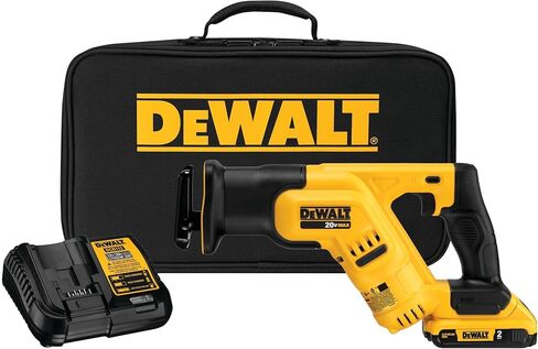 DEWALT DCS387D1 20V MAX Lithium Ion Compact Reciprocating Saw Kit (2 Amp) with DEWALT DWA4101 Bi-Metal 2X Reciprocating Saw Blade Set, 8-Piece in Saudi Arabia