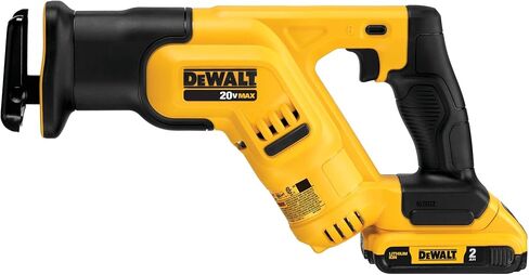 DEWALT DCS387D1 20V MAX Lithium Ion Compact Reciprocating Saw Kit (2 Amp) with DEWALT DWA4101 Bi-Metal 2X Reciprocating Saw Blade Set, 8-Piece in Saudi Arabia