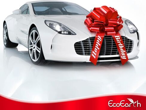 EcoEarth Big Red Car Bow (18 inch, Round, 1 Pack), Decorative Bows for Giant Gifts, Birthday Bow for Car, Huge Bow for Presents, Christmas Bow in Saudi Arabia