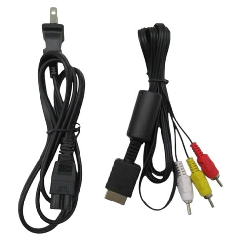 حزمة كابل PS2 AV وسلك طاقة تيار متردد لجهاز Sony PlayStation 2 الأصلي in Kuwait