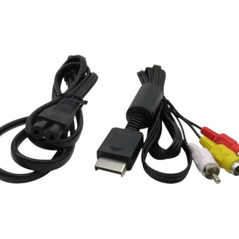 حزمة كابل PS2 AV وسلك طاقة تيار متردد لجهاز Sony PlayStation 2 الأصلي in Kuwait