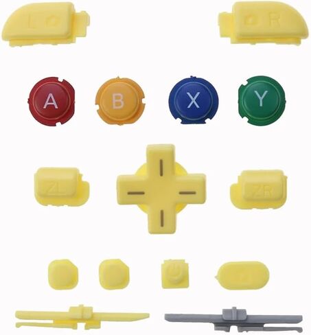 1 Set Replacement Full Button ABXY LR ZL ZR Home Button D-pad for Nintendo New 3DSXL New 3DSLL Console Button (Yellow) in Saudi Arabia