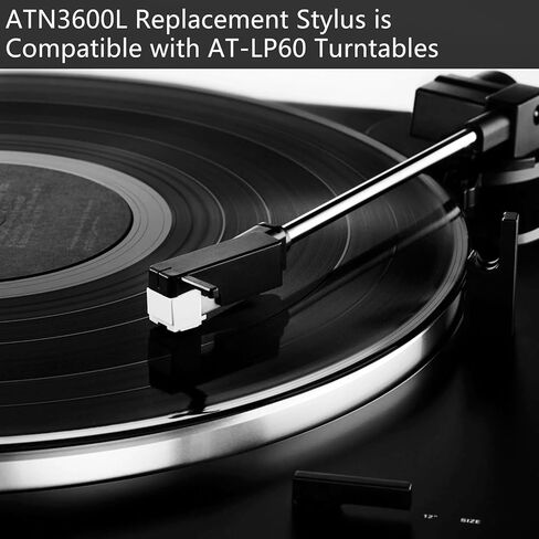 Upgraded ATN3600L ATN3600LC Diamond Stylus Replacement, Compatible for Audio-Technica AT-LP60 Series, AT-LP60x,AT-LP60xBT,AT-LP60xUSB,Crosley C100 C200 Turntable, Replacement Stylus for ATN90, ATN91 in Saudi Arabia