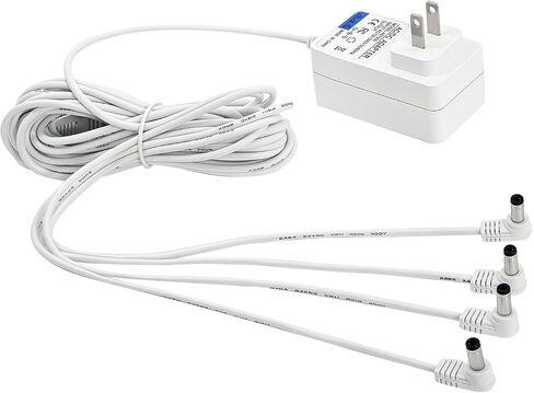 4.5V Power Adapter White 4 Outputs for Lemax Lighted Accessory 94566 94563 94564 94565 74295 74269 74707 84428 44242 Christmas Halloween Village Lights Micro Lighting Building Decor in Saudi Arabia