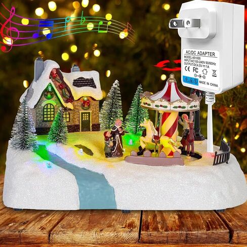 4.5V Power Adapter White 4 Outputs for Lemax Lighted Accessory 94566 94563 94564 94565 74295 74269 74707 84428 44242 Christmas Halloween Village Lights Micro Lighting Building Decor in Saudi Arabia