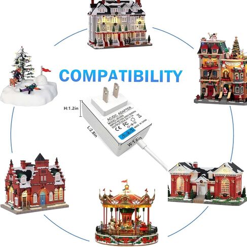 4.5V Power Adapter White 4 Outputs for Lemax Lighted Accessory 94566 94563 94564 94565 74295 74269 74707 84428 44242 Christmas Halloween Village Lights Micro Lighting Building Decor in Saudi Arabia