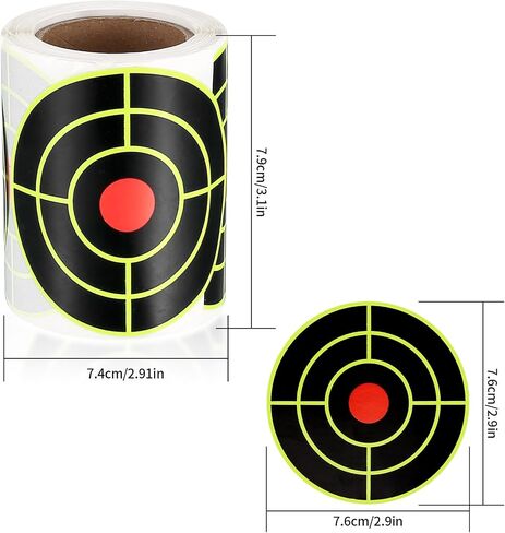 Shooting Splatter Targets Stickers,Self Adhesive Shooting Targets Paper-200 Pcs/Roll 3 Inch in Saudi Arabia