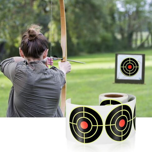 ملصقات أهداف الرماية، ورق أهداف الرماية ذاتية اللصق - 200 قطعة/لفة 3 بوصة in Kuwait