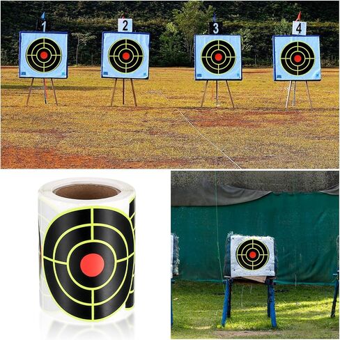 ملصقات أهداف الرماية، ورق أهداف الرماية ذاتية اللصق - 200 قطعة/لفة 3 بوصة in Kuwait