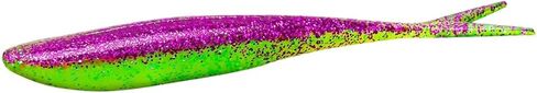 Lunker City Fishing 4.5" Freaky Fish Split Tail Soft Plastic Minnow Bass Lure Stick Bait Shad Jerkbait, 8 Per Bag, Made in The USA in Kuwait