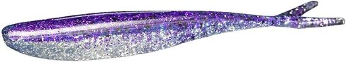 Lunker City Fishing 4.5" Freaky Fish Split Tail Soft Plastic Minnow Bass Lure Stick Bait Shad Jerkbait, 8 Per Bag, Made in The USA in Kuwait