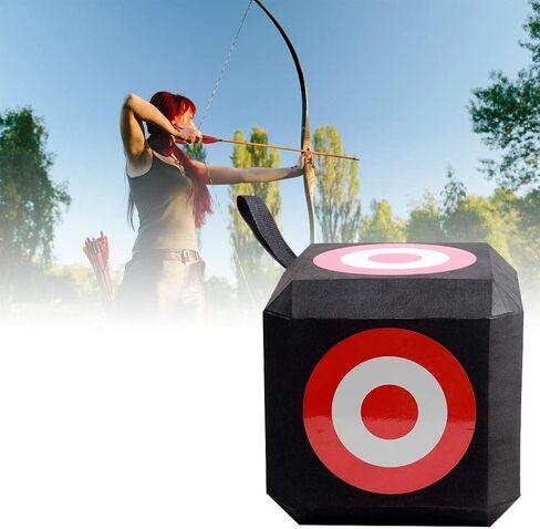 Srliya 6-Sided EVA Archery Target Cube Durable Self Healing Foam Block for Recurve Bow, and Practice, Portable Archery Target with Carry Handle in Saudi Arabia