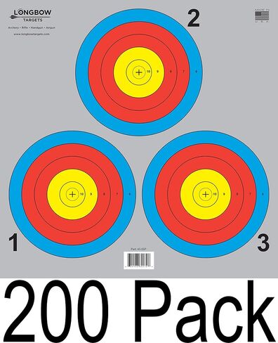 Archery 5 SPOT & 3 SPOT Vegas Targets by Longbow 8, 20, 50 & 200 Packs (3 Spot (200 Pack)) in Saudi Arabia