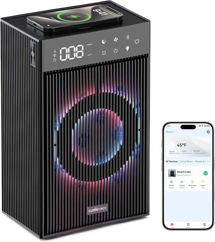 CleanForce MEGA1000 Extra large Air Purifier for home large room, covers 3000 sqft, H13 True HEPA Filter, Filters 99.97% dust, smoke, odor, pollen, VOCs, Commercial Air Cleaner for office, classroom in Saudi Arabia