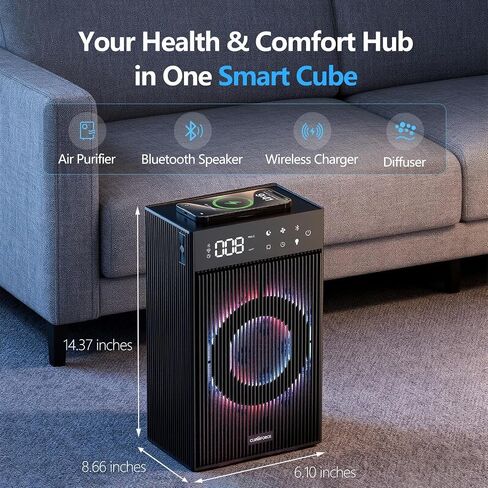CleanForce MEGA1000 Extra large Air Purifier for home large room, covers 3000 sqft, H13 True HEPA Filter, Filters 99.97% dust, smoke, odor, pollen, VOCs, Commercial Air Cleaner for office, classroom in Saudi Arabia