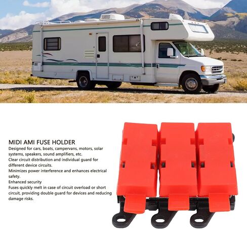 Keenso 3 Way MIDI AMI Fuse Holder, 400A BDFS Fuse Block for Cars Boats Campervans Motors Solar Systems, Speakers in Saudi Arabia
