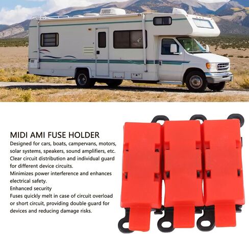 Keenso 3 Way MIDI AMI Fuse Holder, 400A BDFS Fuse Block for Cars Boats Campervans Motors Solar Systems, Speakers in Saudi Arabia