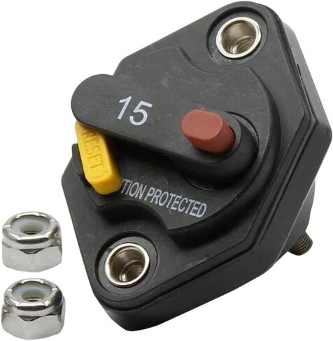 Car 10A 15A 20A 12V 32V Audio Amplifier Circuit Breaker Fuse Holder Fuse Adapter with Manual Reset Button in Saudi Arabia