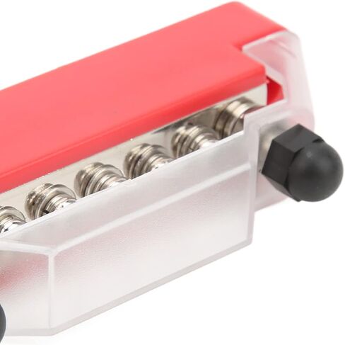 6 Way Circuit Fuse Block, 2 M6 Terminal Post 6 M4 Wiring Screw Fuse for Car RV Marine, with Transparent Cover Dust Proof Design (Black) in Saudi Arabia